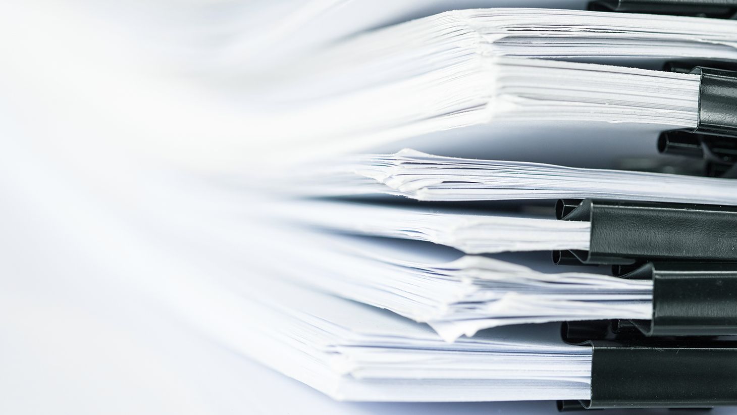 Stack of papers wide