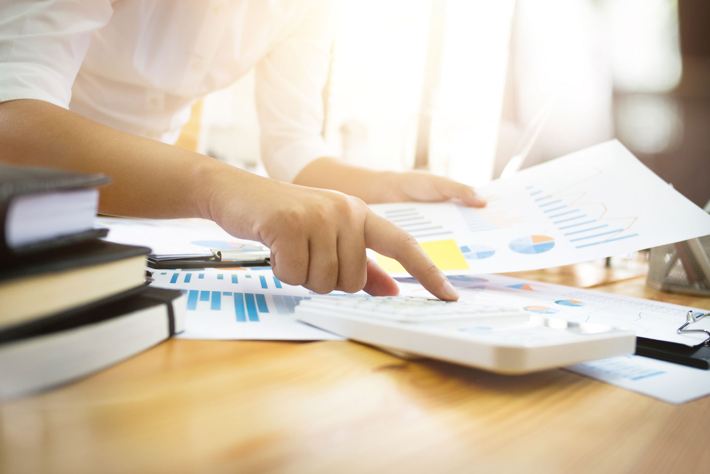reviewing charts data calculating