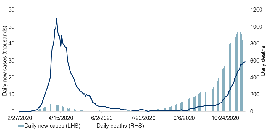 COVID-19 cases and deaths in France